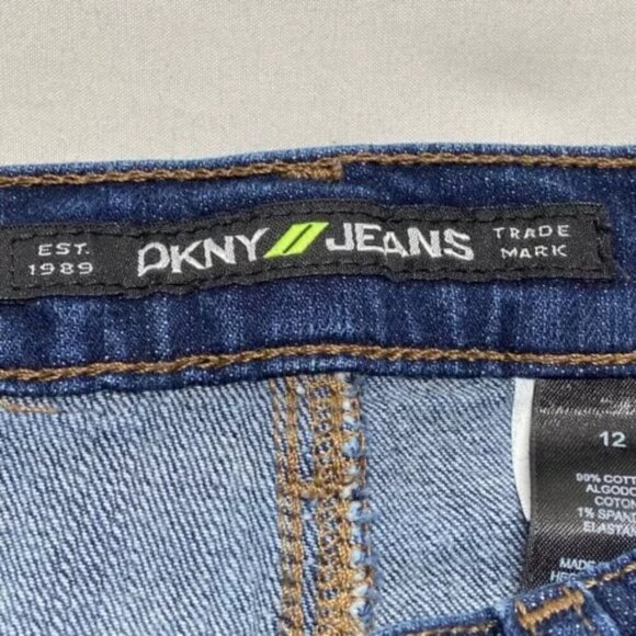DKNY Jeans Women's 12 So-Lo-Lita Stretch Blue Denim Boot Fit Est.1989 - Picture 10 of 10